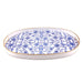 White & Beige Ornament Oval Tray 49X33