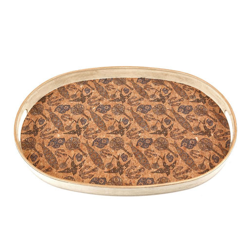 OVAL MANTAR PANO PATTERNED TRAY 45 31 CM