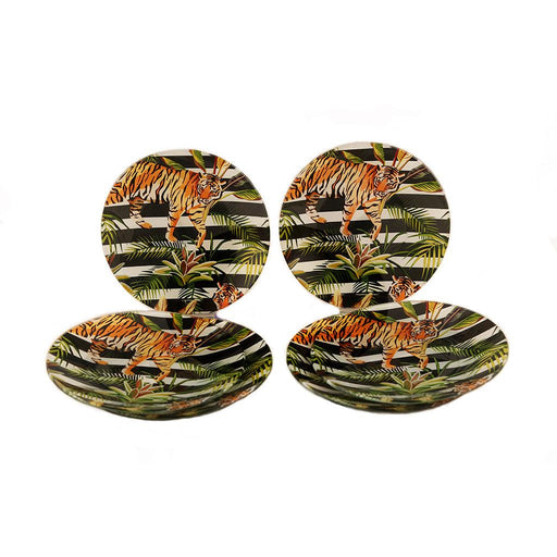 JUNGLE 6pcs Glass PLATE 21 CM