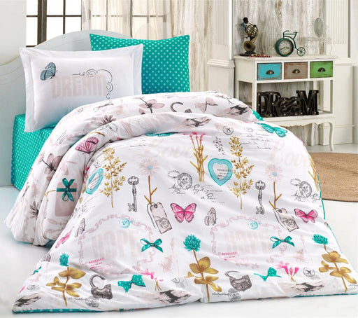 3pcs Single Duvet Cover 160*220 Rossella Turquoise