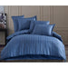 4pcs Single Duvet Cover 160*220 SATIN Ekose Navy