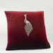 WITH STONE (PLATIN) CUSHION 45X45 CM BURGUNDY