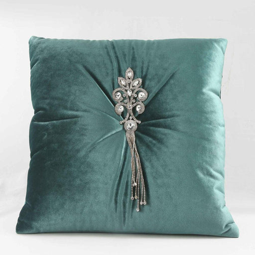 LIDSAY (PLATIN) CUSHION 45*45CM DARK GREEN