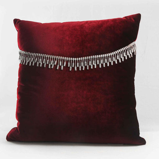 ADELMA 45*45 CM CUSHION BURGUNDY