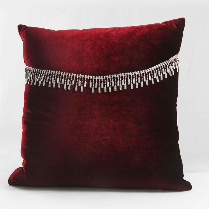 ADELMA 45*45 CM CUSHION BURGUNDY