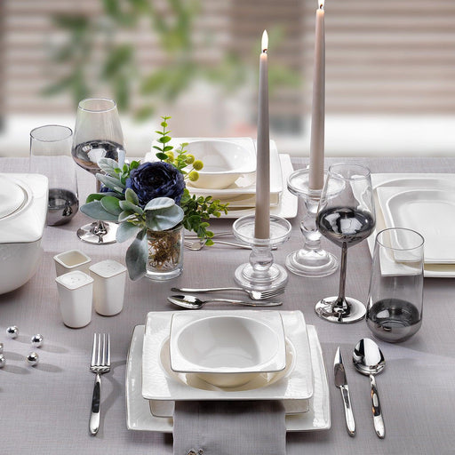 GLAMOR PRIVATE DINNER SET-60 PCS-WHITE