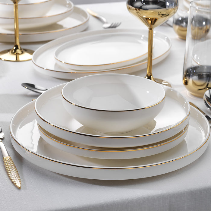 SCHAFER ADEL GOLD DINNER SET - 56 PCS.-GOLD