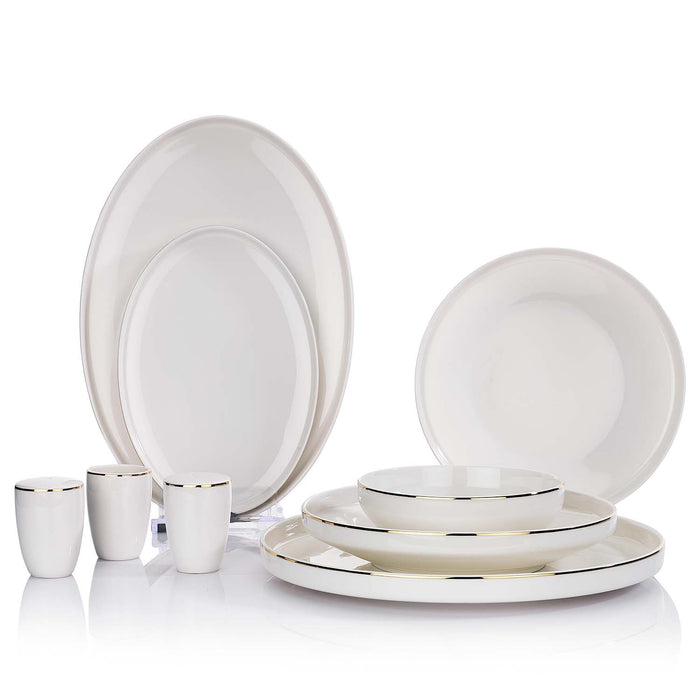 SCHAFER ADEL GOLD DINNER SET - 56 PCS.-GOLD