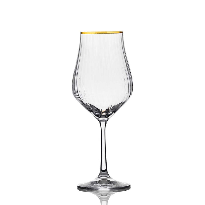 Schafer Tulipa Optik Standing Goblet 6 Pieces-Gold