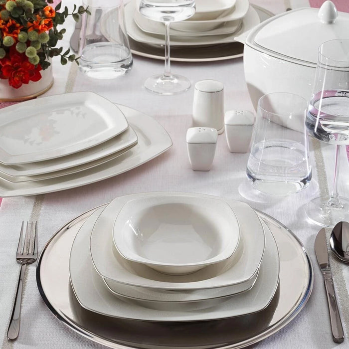 SCHAFER MAJESTIC DINNER SET -60 PCS.-PLATINUM