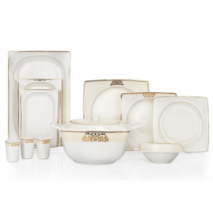 SCHAFER GLAMOR PURE  DINNER SET-60 PCS-GOLD