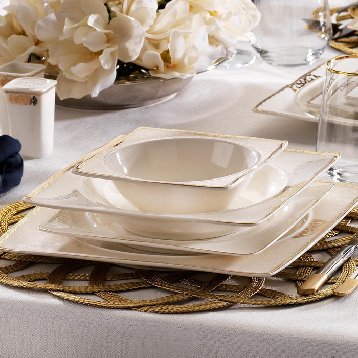 GLAMOR PURE  DINNER SET-60 PCS-GOLD