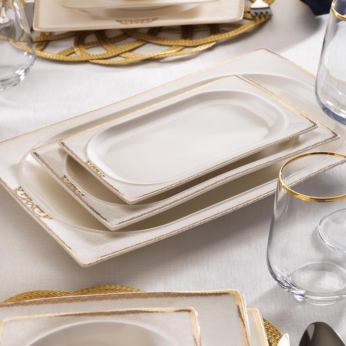 SCHAFER GLAMOR PURE  DINNER SET-60 PCS-GOLD