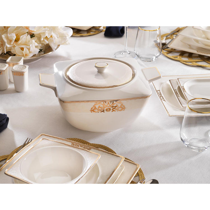 SCHAFER GLAMOR PURE  DINNER SET-60 PCS-GOLD