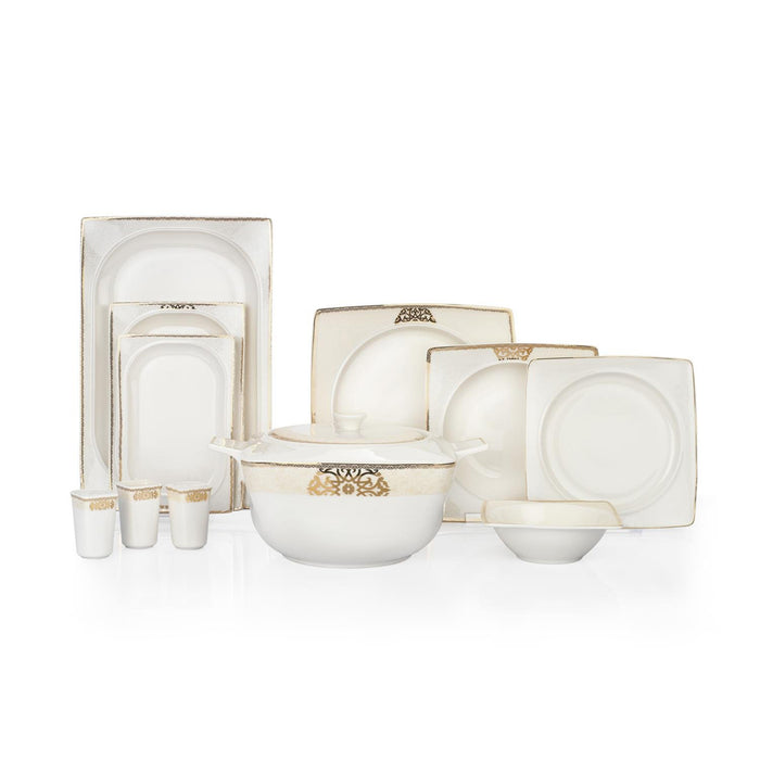 GLAMOR PURE  DINNER SET-60 PCS-GOLD