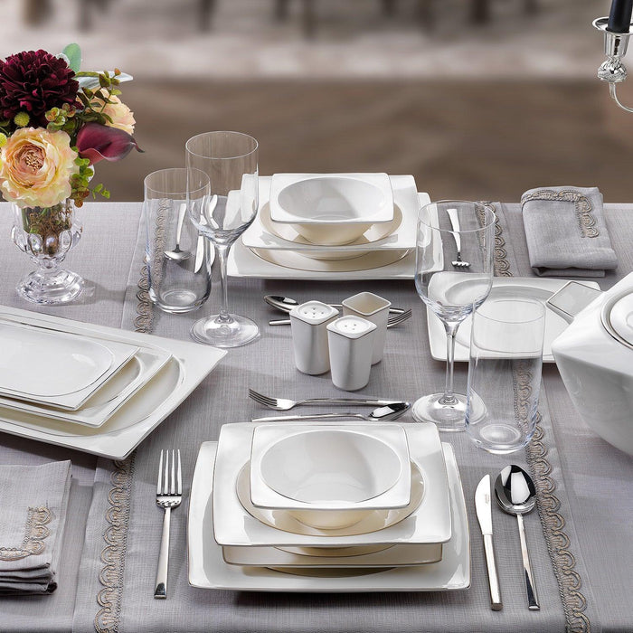 GLAMOR PURE DINNER SET-60 PCS-PLATIN