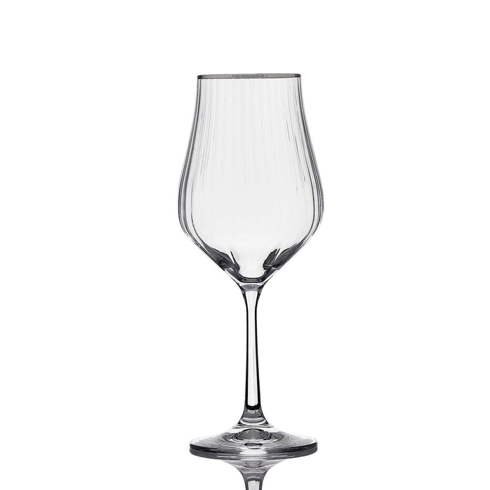 Schafer Tulipa Optik Standing Goblet 6 Pieces-Platinum
