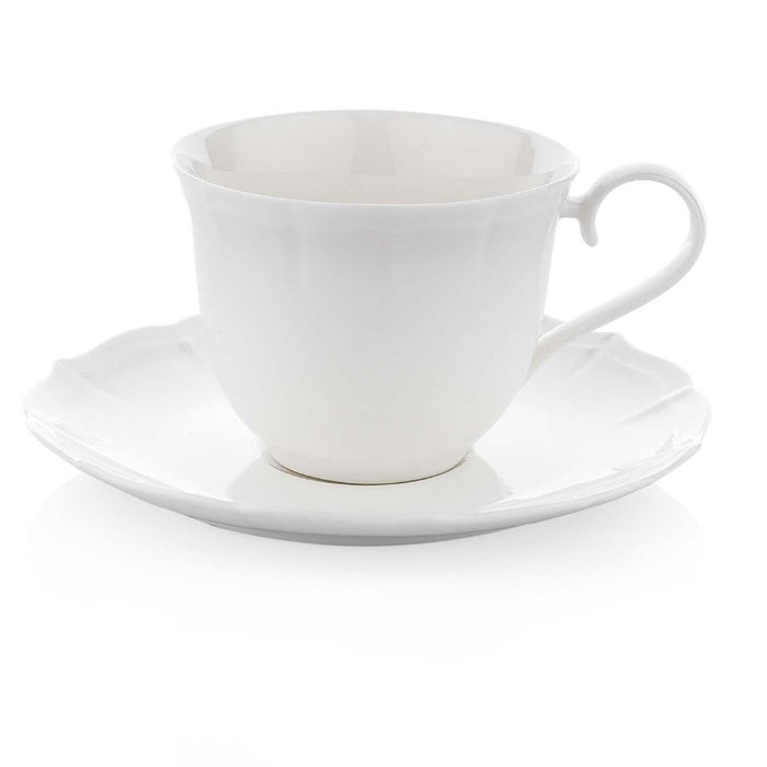 SCHAFER LOTUS TEA CUP SETS-6 PC-12 PCS.-WHITE