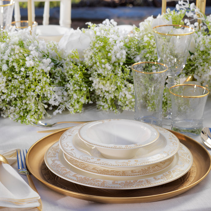 Schafer Tilsim Bloomfest Dinnerware 60 Pieces-Gold