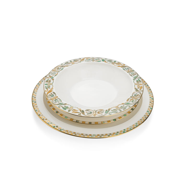 Schafer Tilsim Jade Dinnerware Set 60 Pieces - Green