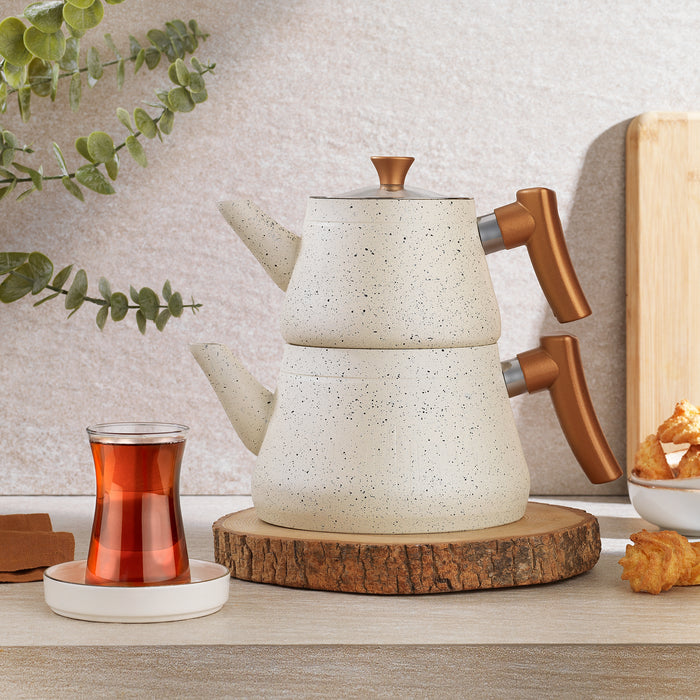 Schafer Solea Y.Y. Teapot Set 3 Pieces-Cream