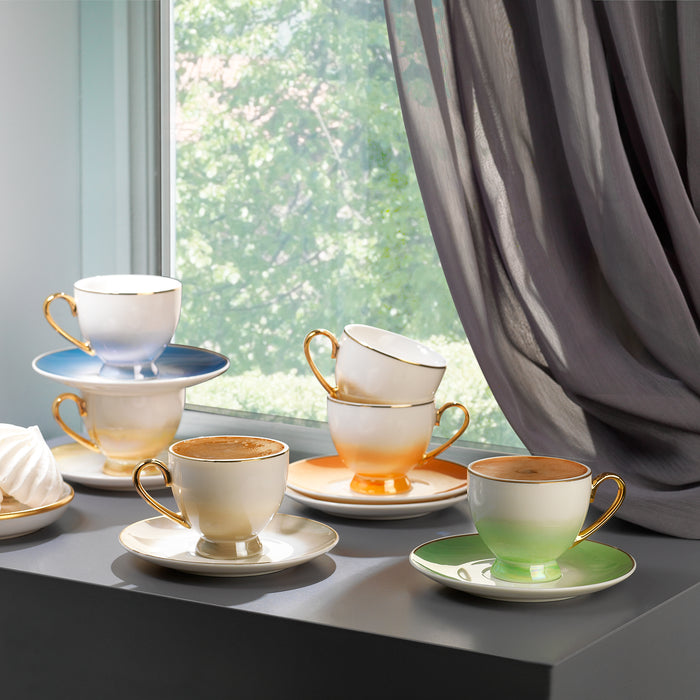 Schafer Belus 6 Person Coffee Cup Set 12 Pieces-Asorti02