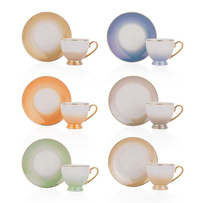 Schafer Belus 6 Person Coffee Cup Set 12 Pieces-Asorti02
