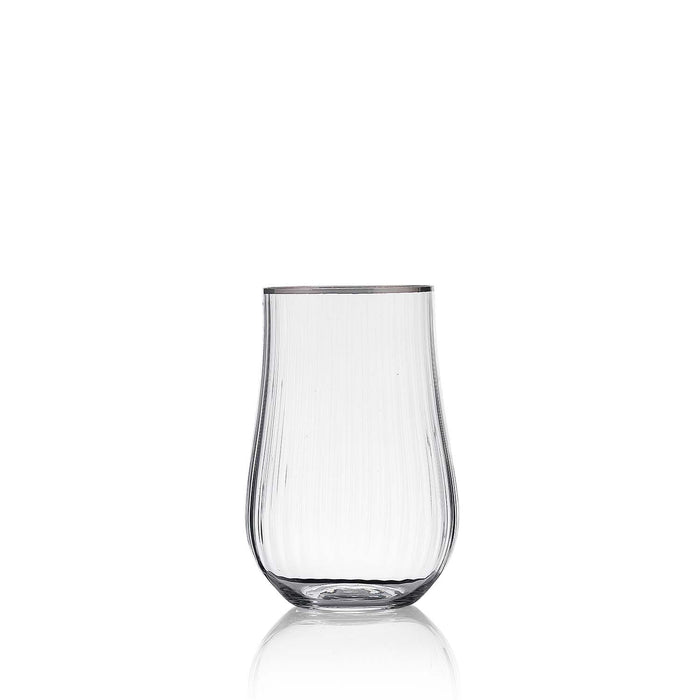 Schafer Tulipa Optik Soft Drink Glass 6 Pieces-Platinum