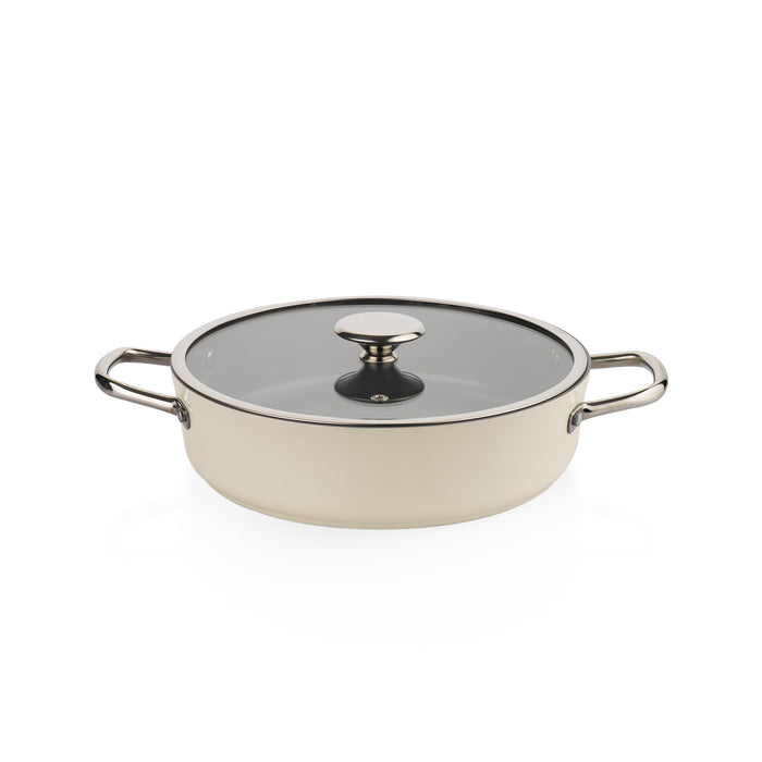 Schafer Gravita Ceramic Cookware Set 7 Pieces - Cream