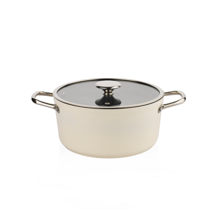 Schafer Gravita Ceramic Cookware Set 7 Pieces - Cream