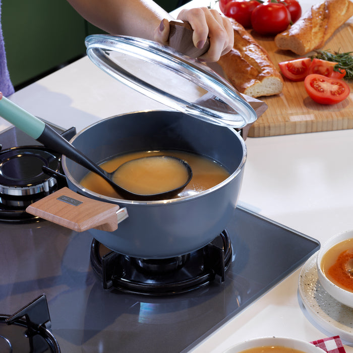 Schafer Fiesta Ceramic Deep Pot 20 Cm-Black