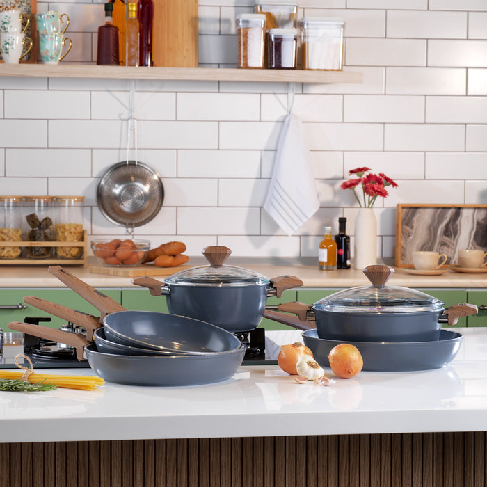 Schafer Fiesta Ceramic Deep Pot 24 Cm-Black