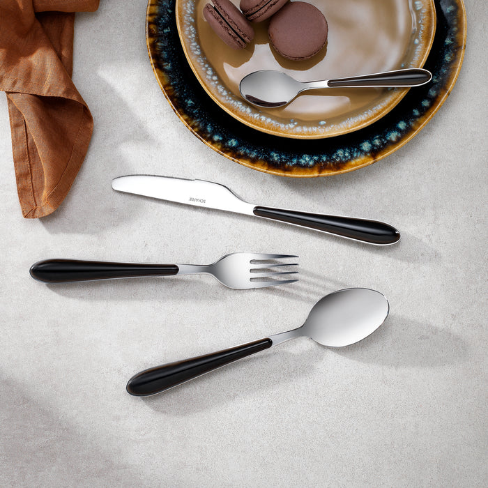 Schafer Mona 24 Pieces Cutlery Set-Black02