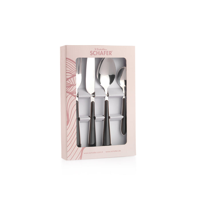 Schafer Mona 24 Pieces Cutlery Set-Black02
