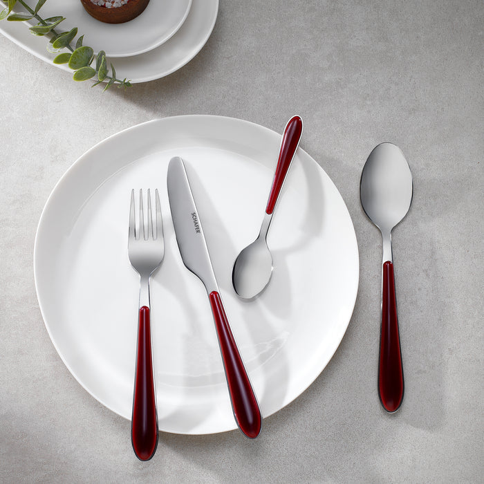 Schafer Mona 24 Pieces Cutlery Set-Red02