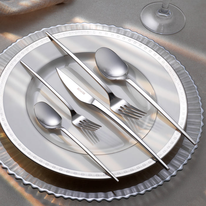 Schafer Hamburg 72 Pieces Cutlery Set-Silver GUM26