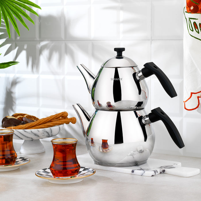 Schafer Tea Chef Medium Size Teapot Set 4 Pieces-Black