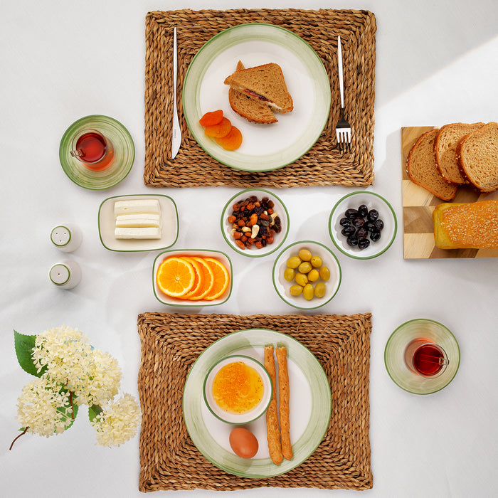 Schafer Vivian 32 Piece Breakfast Set-Green