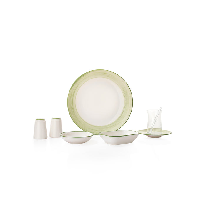 Schafer Vivian 32 Piece Breakfast Set-Green