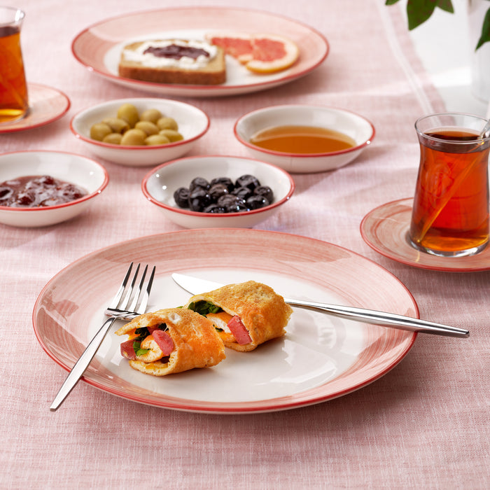 Schafer Vivian 32 Piece Breakfast Set-Red