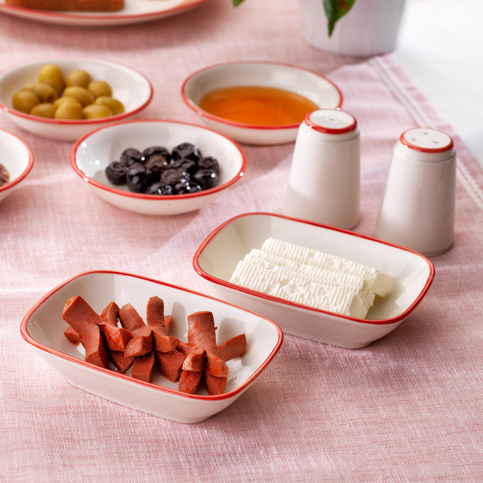 Schafer Vivian 32 Piece Breakfast Set-Red