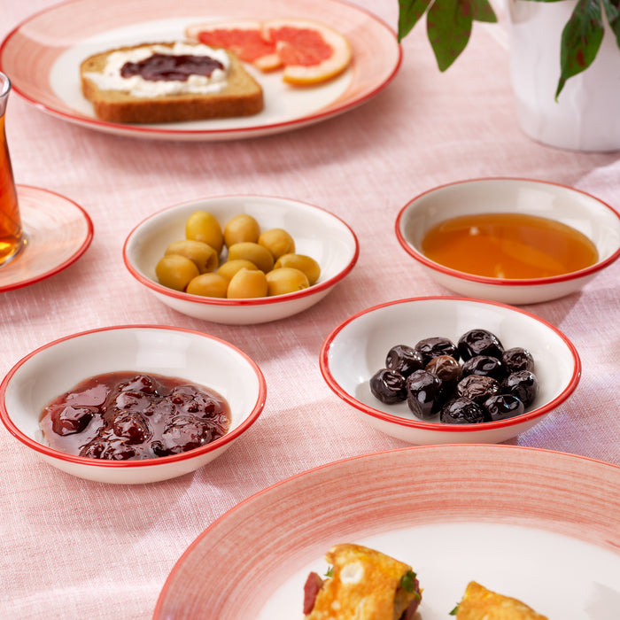 Schafer Vivian 32 Piece Breakfast Set-Red