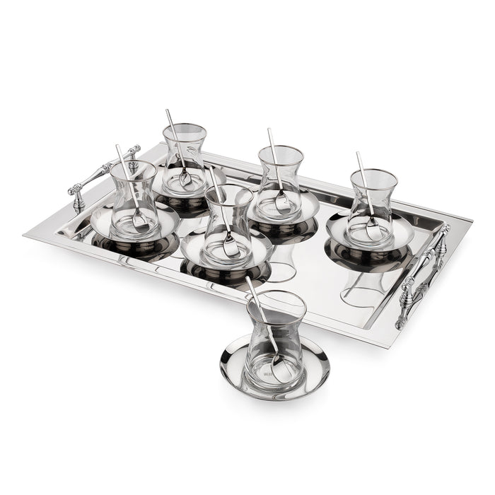 Schafer Karla Steel Tea Set 19 Pieces-Silver