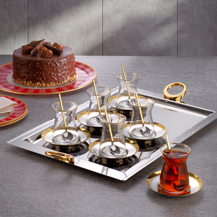 Schafer Karla Steel Tea Set 19 Pieces - Gold