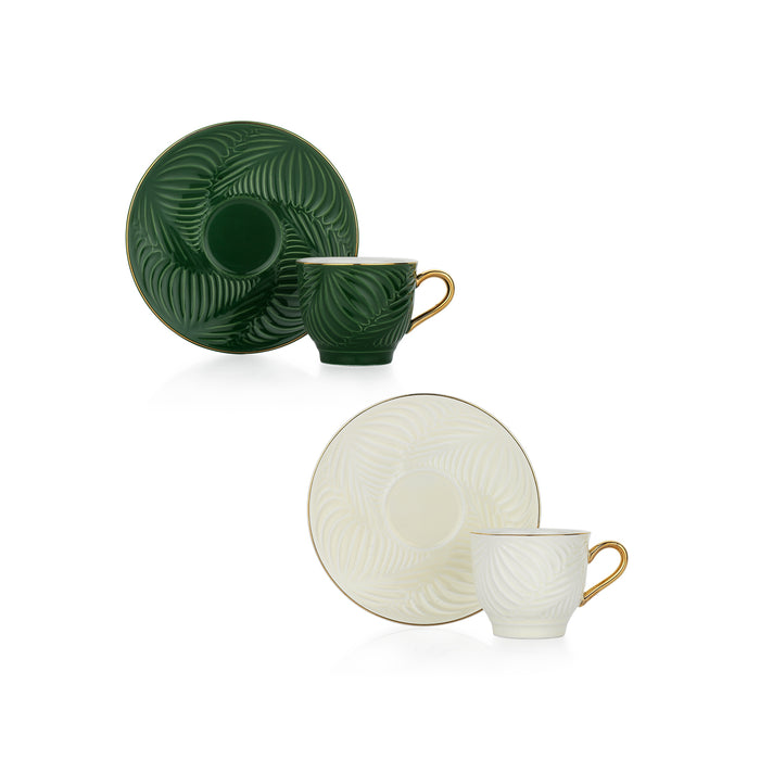 Schafer Glossy 6 Person Coffee Cup Set 12 Pieces-Asorti02