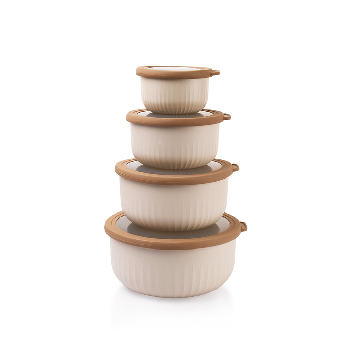 Schafer Ashley 4-Piece Round Storage Container-Cream