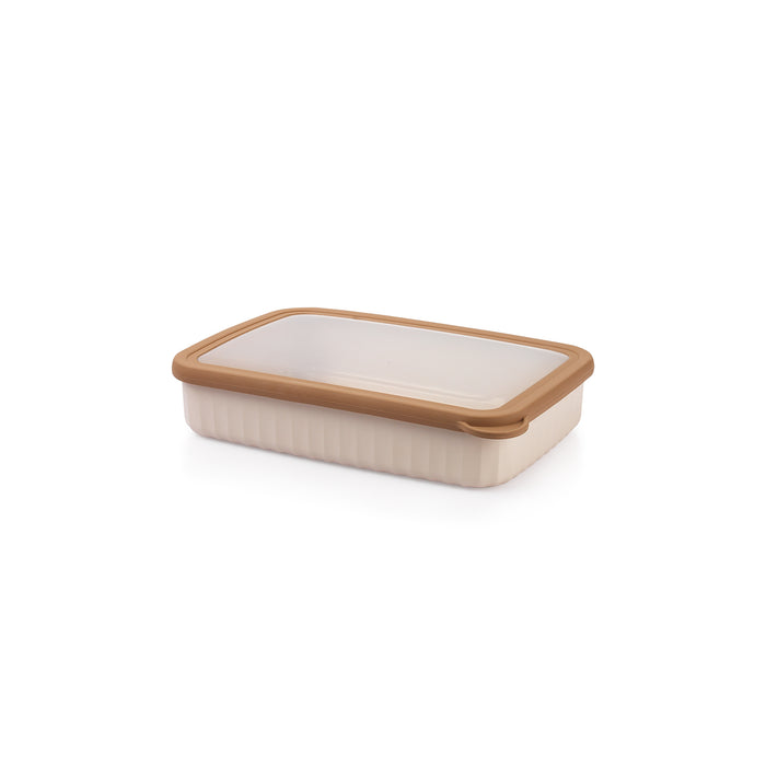 Schafer Ashley 2-pack Rectangular Shallow Storage Container-Cream