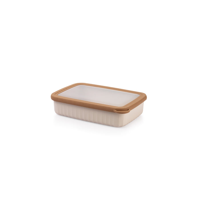 Schafer Ashley 2-pack Rectangular Shallow Storage Container-Cream