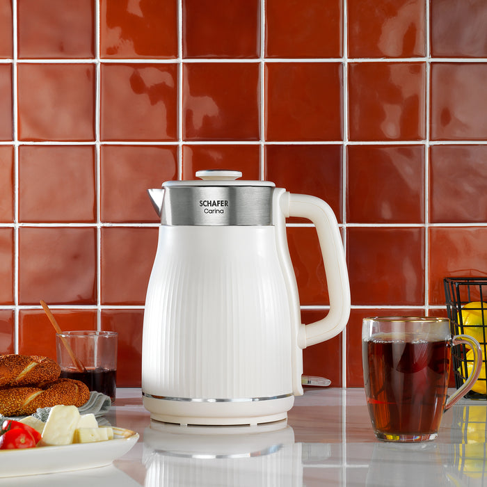 Schafer Carina Stainless Steel Handheld Non-stick Body Kettle-Cream