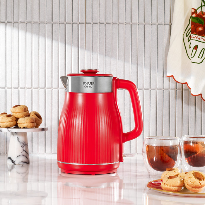 Schafer Carina Stainless Steel Handheld Non-stick Body Kettle-Red